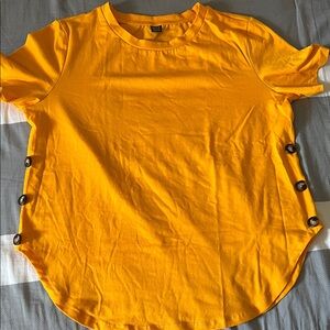 SHEIN Mustard Yellow Casual Tee